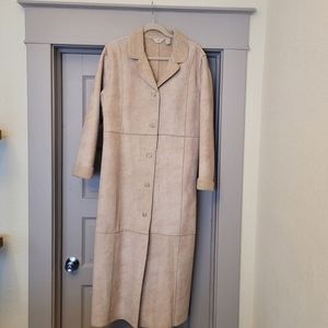 J. Jill Long Faux Suade Coat size M